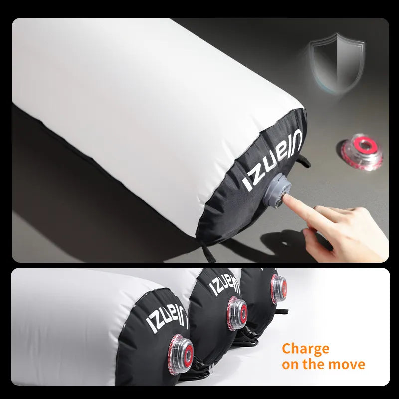 Ulanzi AL60 LED Air Tube Light, black and white design, highlighting charging feature for mobile use.