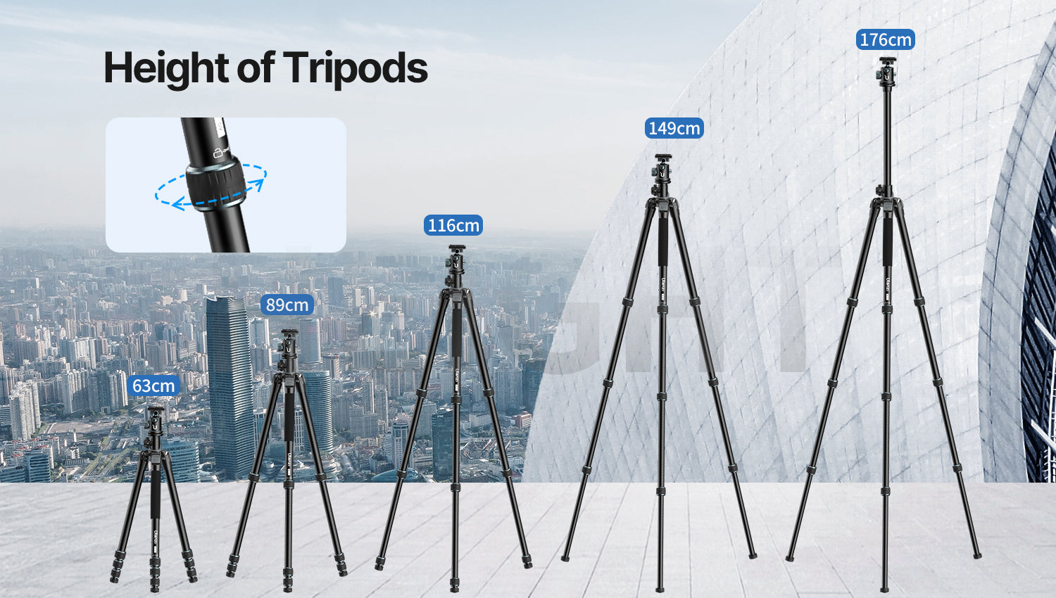 Ulanzi MT-59 Multifunction Aluminum Alloy Camera Monopod Tripod
